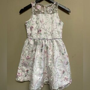 Pastel Floral Embroidered Easter Dress- Rare Editions